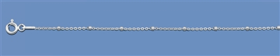 Silver Italian Chain - Cable w/ Diamond Cut Bead