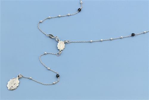 Silver Rosary Necklace