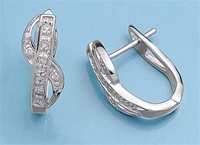 Silver CZ Earring