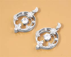 Silver CZ Earring