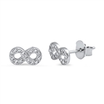 Silver CZ Earring - Infinity