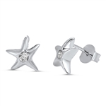Silver CZ Earring - Starfish