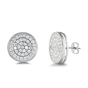 Silver CZ Earring - Circles