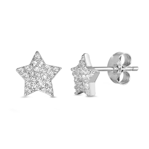 Silver CZ Earring - Star