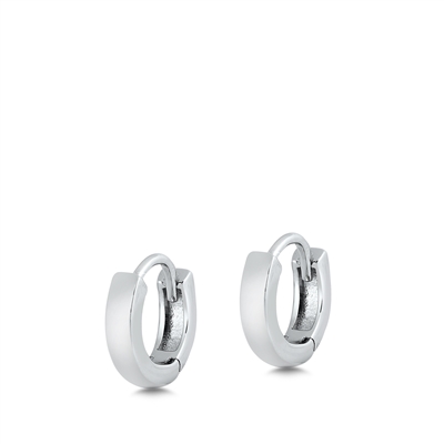 Silver Huggie Earrings