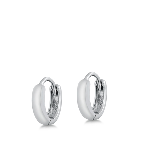 Silver Huggie Earrings