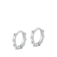 Silver Huggie Earrings