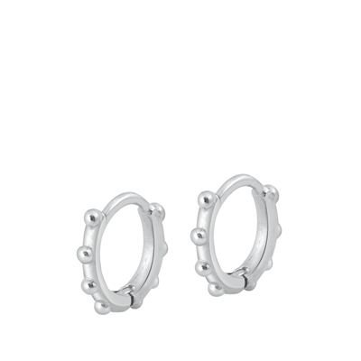 Silver Huggie Earrings