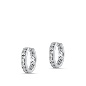 Silver CZ Hoops