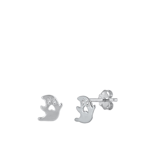 Silver Earrings - Ghost