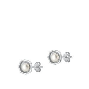 Silver Earrings - Pearl