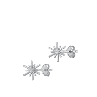 Silver CZ Earrings - Star