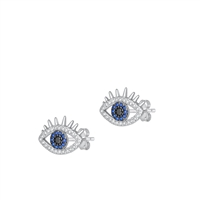 Silver CZ Earring - Eye