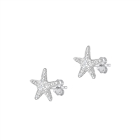 Silver CZ Earring - Starfish