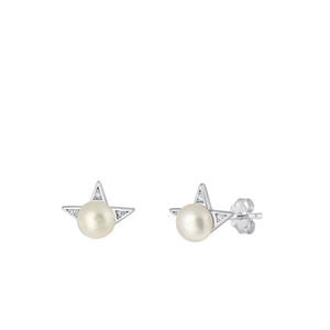 Silver CZ Earring