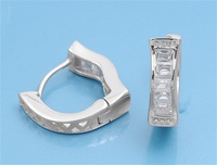 Silver Huggie Earrings