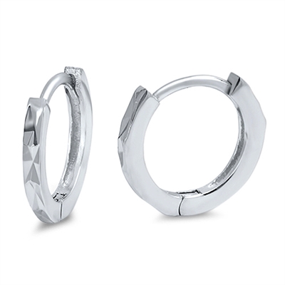 Silver Huggie Hoops