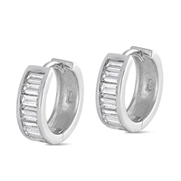 Silver Huggie Earrings