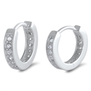 Silver Huggie Earrings