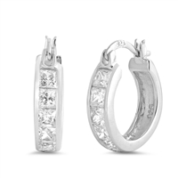 Silver Huggie Earrings