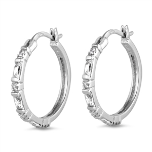 Silver Huggie Earrings