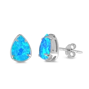 Silver Lab Opal Earrings