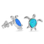 Silver Lab Opal Earrings