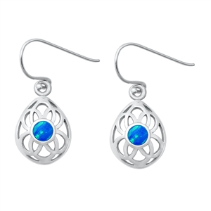 Silver Lab Opal Earrings