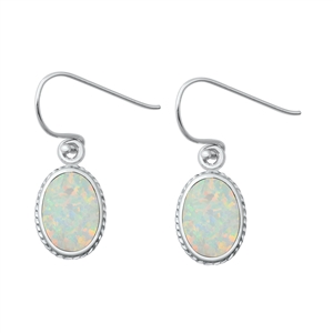 Silver Lab Opal Earrings