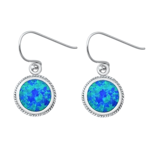 Silver Lab Opal Earrings