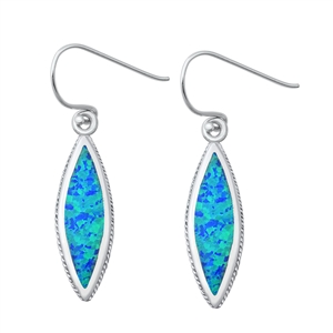 Silver Lab Opal Earrings