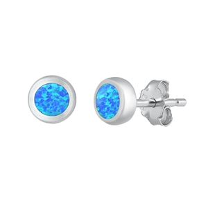 Silver Lab Opal Earrings