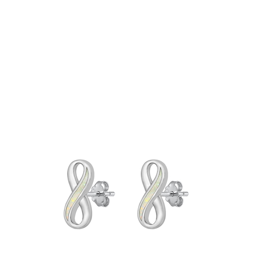 Silver Stud Earrings - Infinity