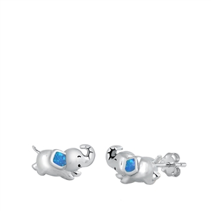 Silver Stud Earrings - Baby Elephant