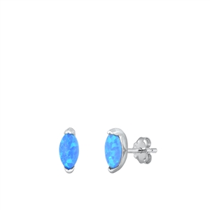 Silver Lab Opal Earrings