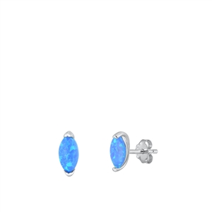 Silver Lab Opal Earrings