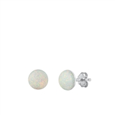 Silver Lab Opal Earring