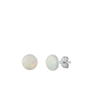 Silver Lab Opal Earring