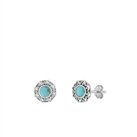 Silver Stone Earrings