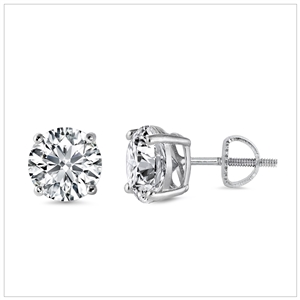 Lab Diamond Earrings - 4 mm