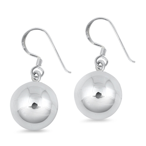 Silver Earrings - Ball