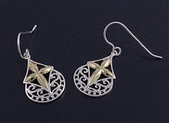 Silver Earrings - Two-Tone