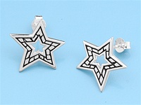 Silver Earrings - Star