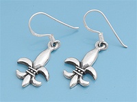 Silver Earrings - Fleur De Lise