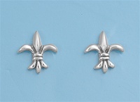 Silver Earrings - Fleur De Lise