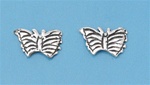 Silver Stud Earrings -  Butterfly
