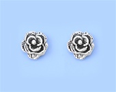 Silver Stud Earrings - Flower