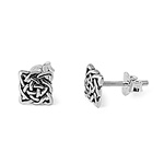 Silver Stud Earrings - Celtic