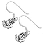 Silver Earrings - Anchor