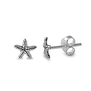 Silver Stud Earrings - Starfish